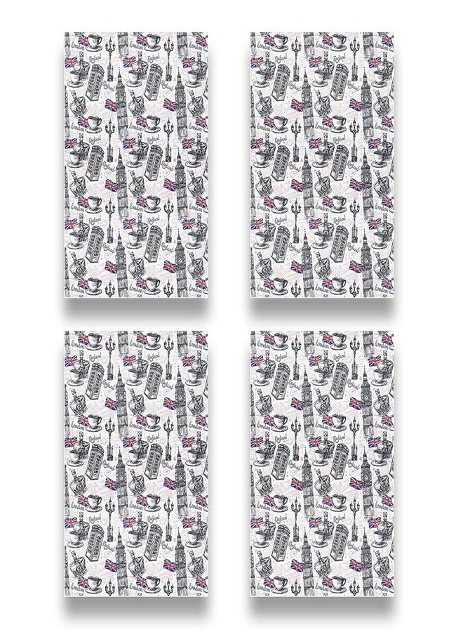 Geluode Big Ben London Wrapping Paper, British Characteristic Architecture Design Gift Wrap Paper for Birthday or National Day, 4 Sheets Folded Flat 20x28 inch Per Sheet - Image 3